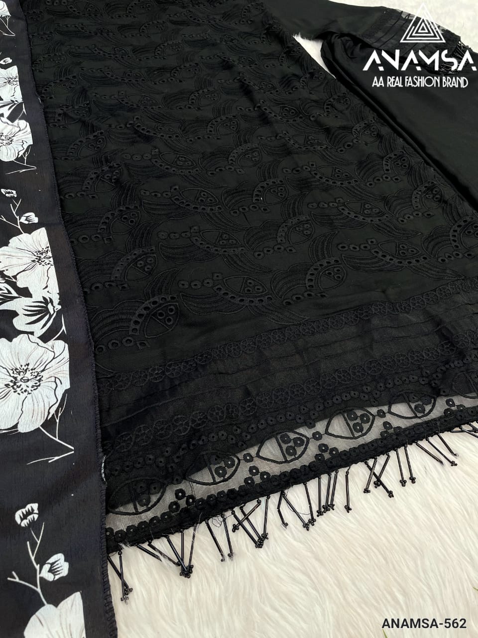 Anamsa 562 Rayon Cotton Embroidery Pakistani Suit Wholesale Shop In Surat